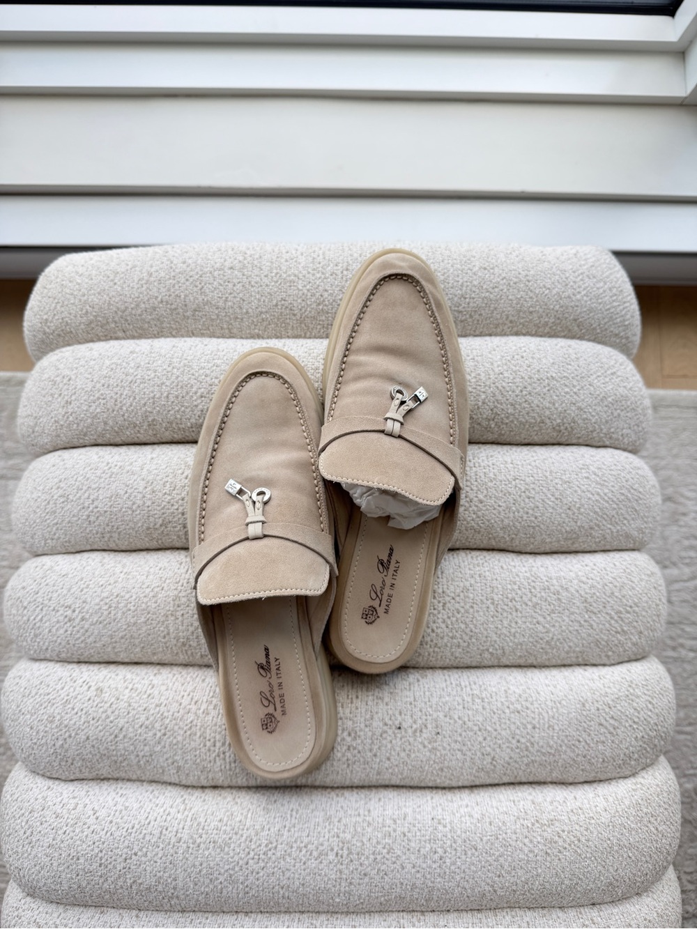 Loro Piana Charms Walk Babouche Suede Loafers - Picture 6 of 6